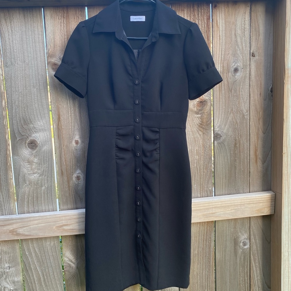 Calvin Klein MIDI black colored dress